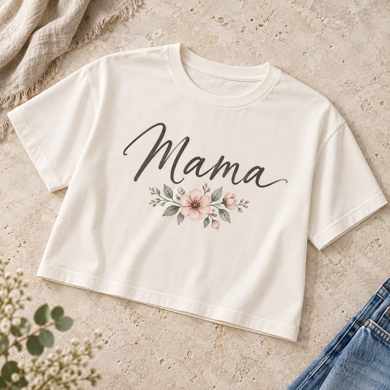 Custom Women's Relaxed Fit Jersey Crop Top with Your Photo or Text