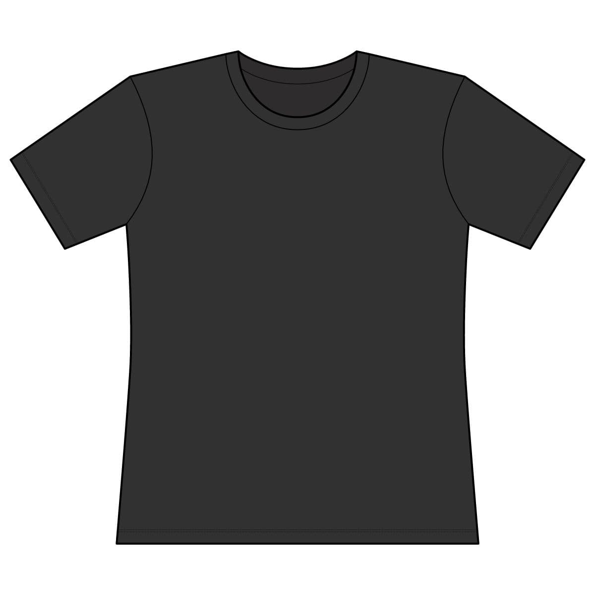Plain charcoal-black triblend women's relaxed triblend tee, front view