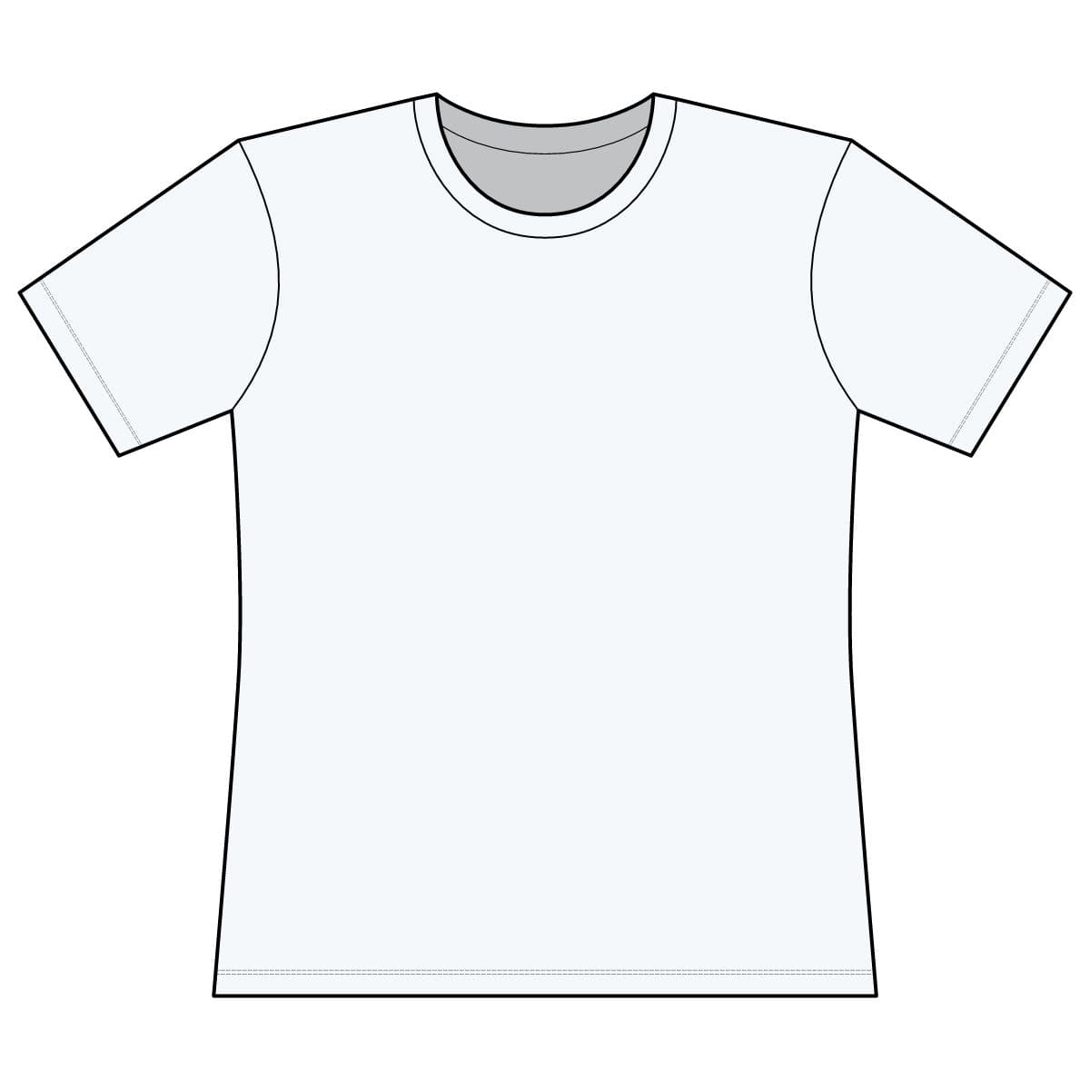 Plain bright white women's perfect weight cvc tee, front view