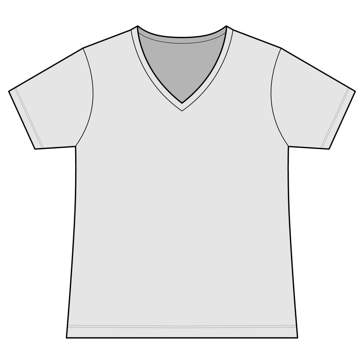 Plain white women's very important tee v-neck, front view