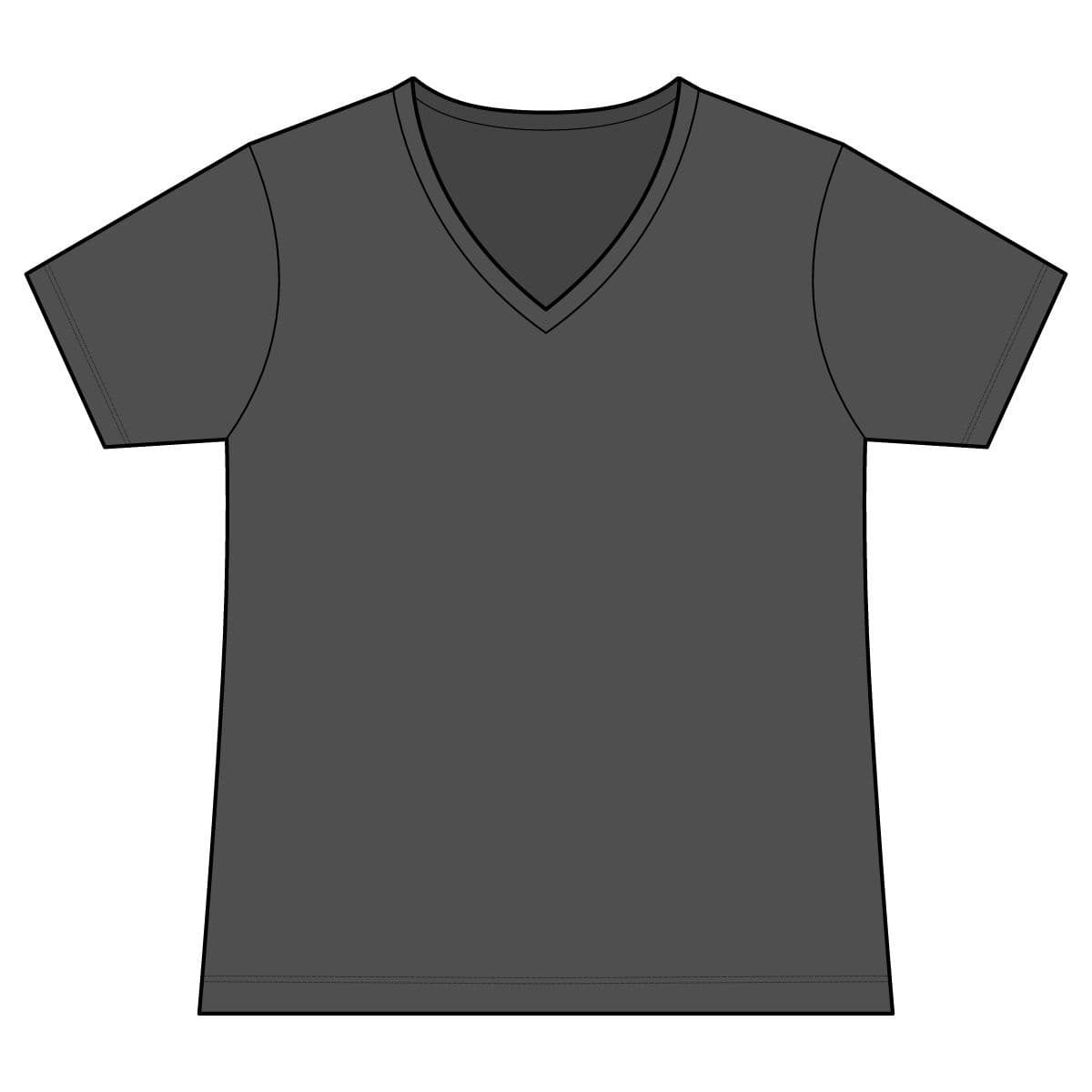 Plain black heather women's fan favorite blend v-neck tee, front view