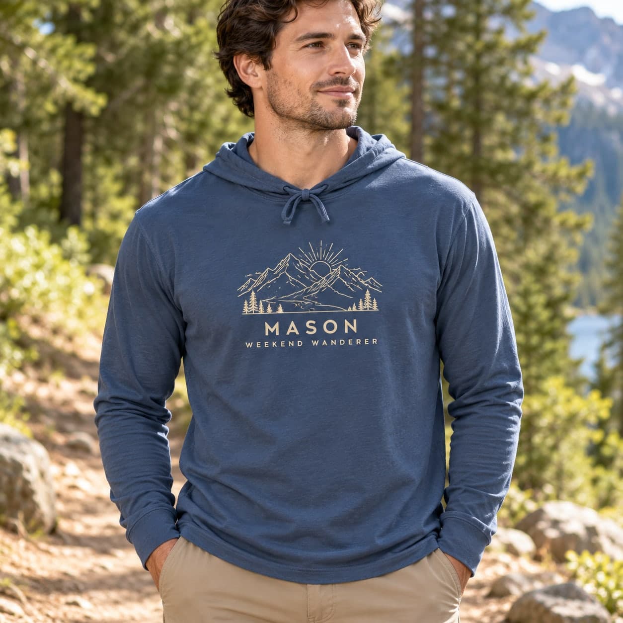 Custom Garment-Dyed Pullover Hoodie Tee with Your Photo or Text