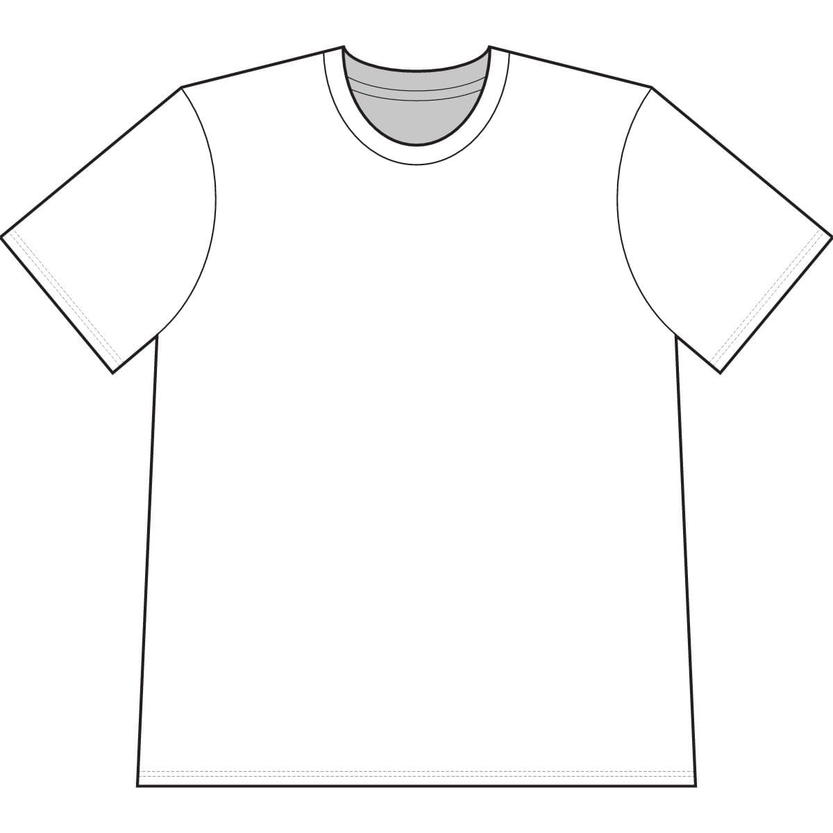 Plain white unisex rocker tee, front view
