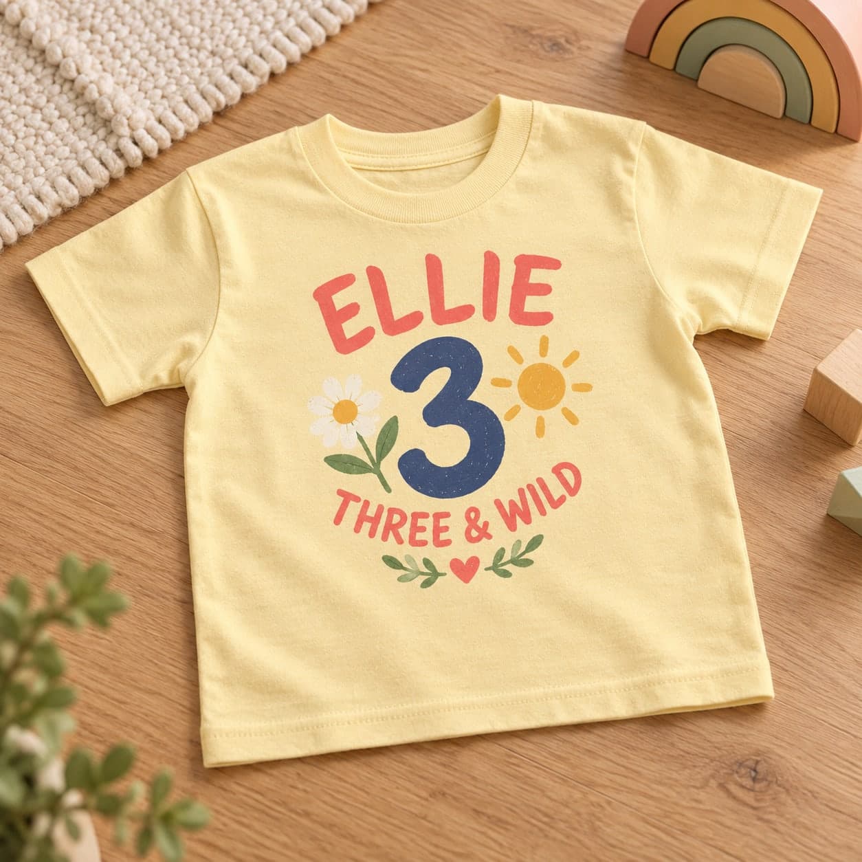 Custom Toddler Ring-Spun Cotton T-Shirt with Your Photo or Text