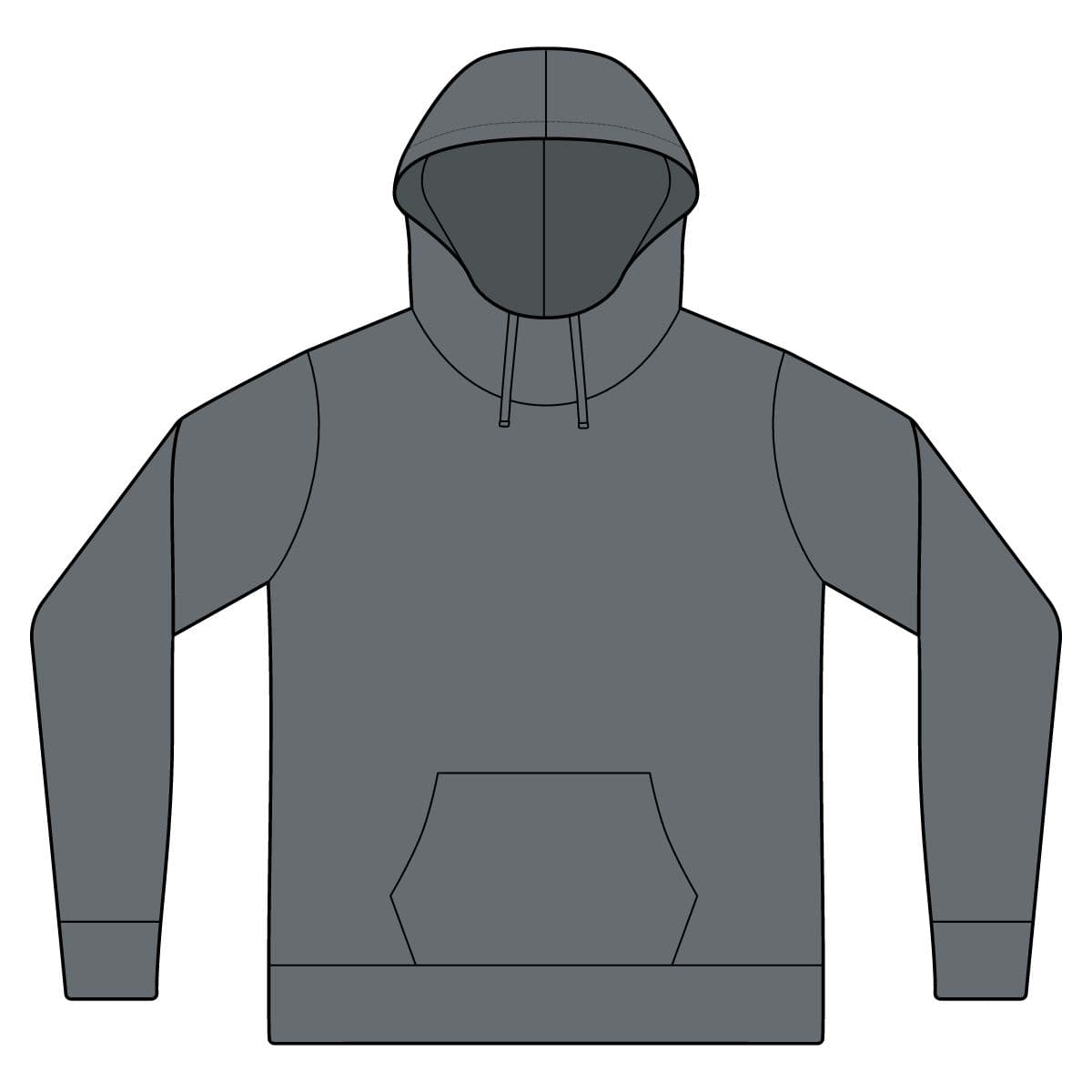 Women's Lightweight Fleece Hoodie — Heathered Black — front