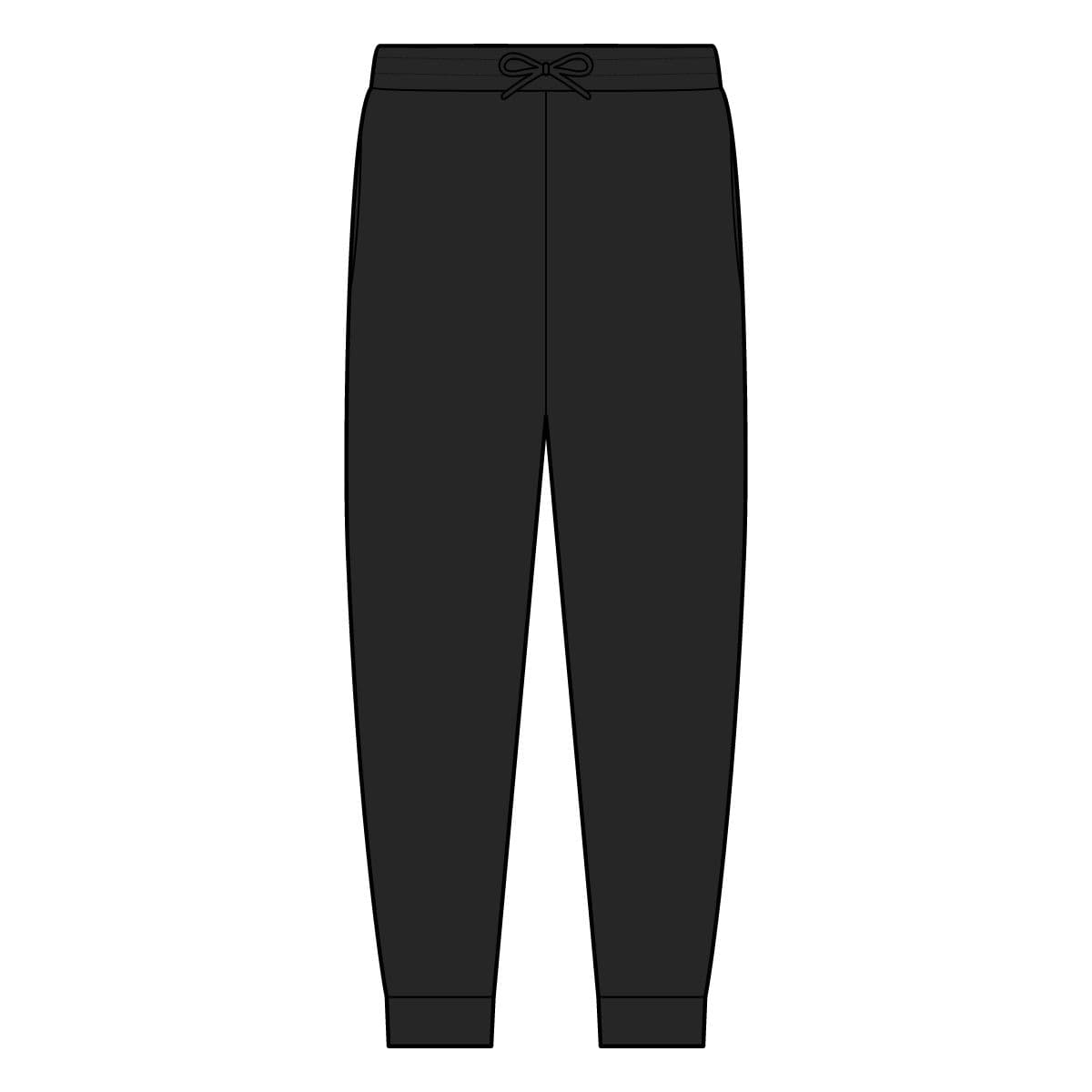 Custom Women's Jogger Sweatpants in Black with Your Design