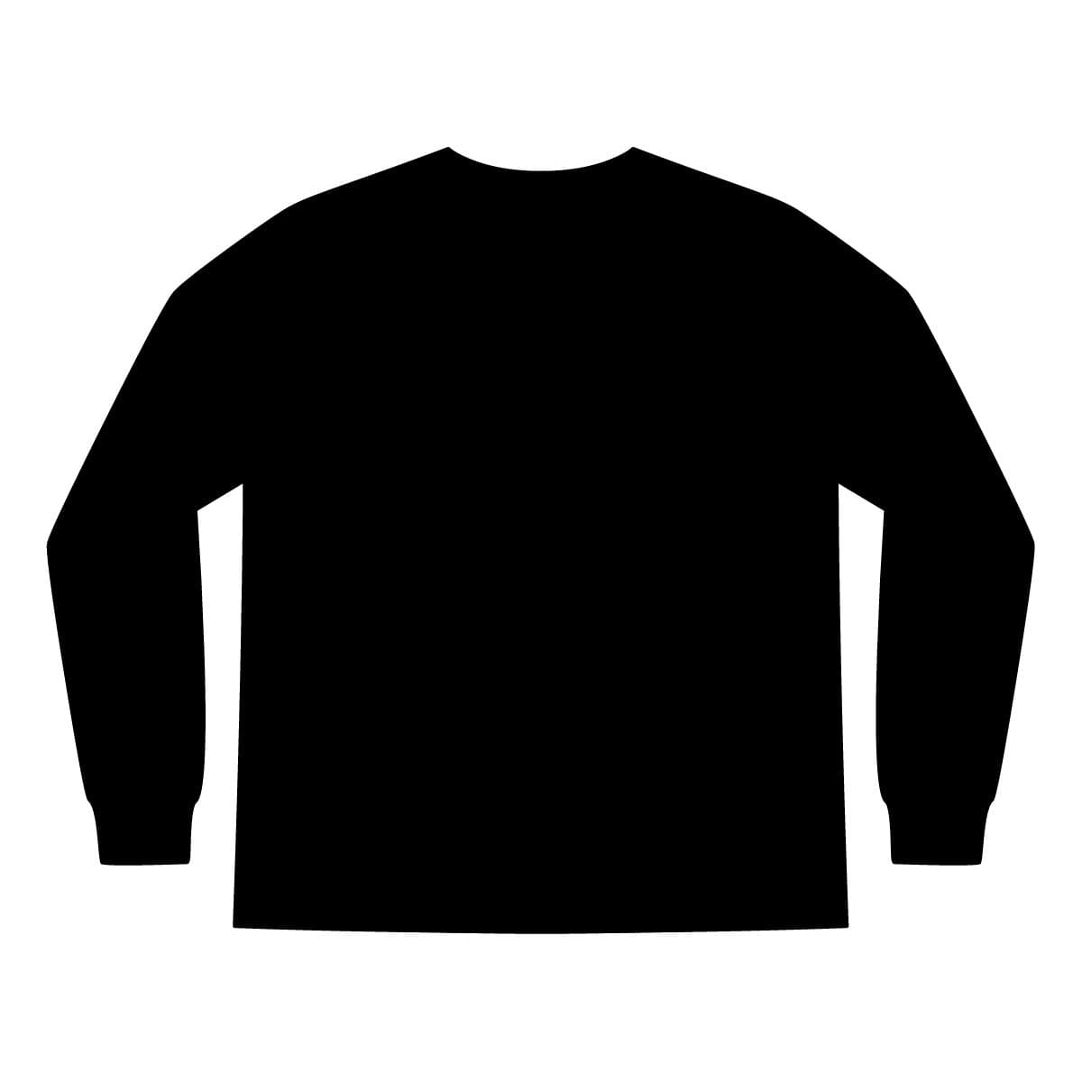 Plain black women's v.i.t. fleece crew, front view