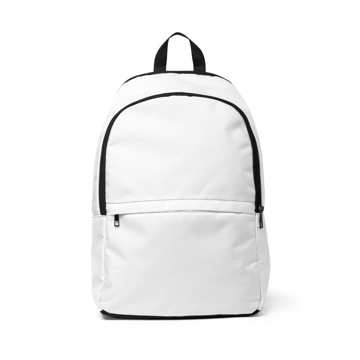 Plain unisex fabric backpack, front view