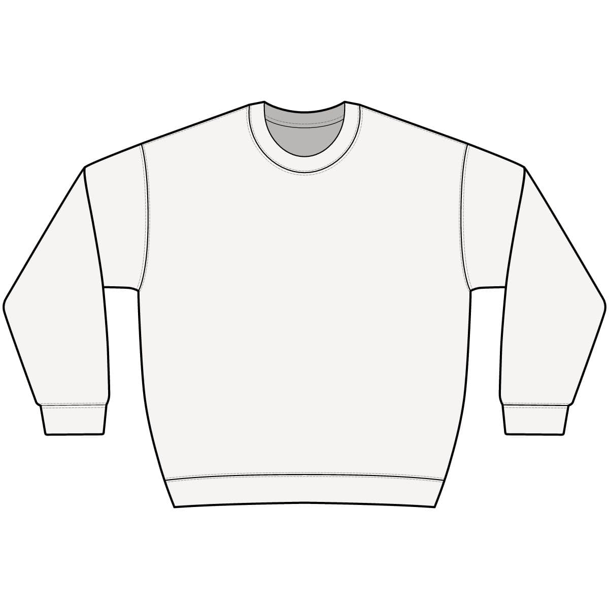 Plain off white hammer maxweight crewneck sweatshirt, front view