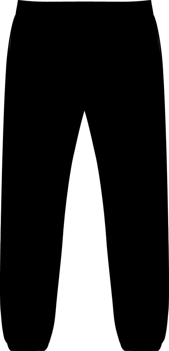 Plain black softstyle midweight pocket sweatpants, front view