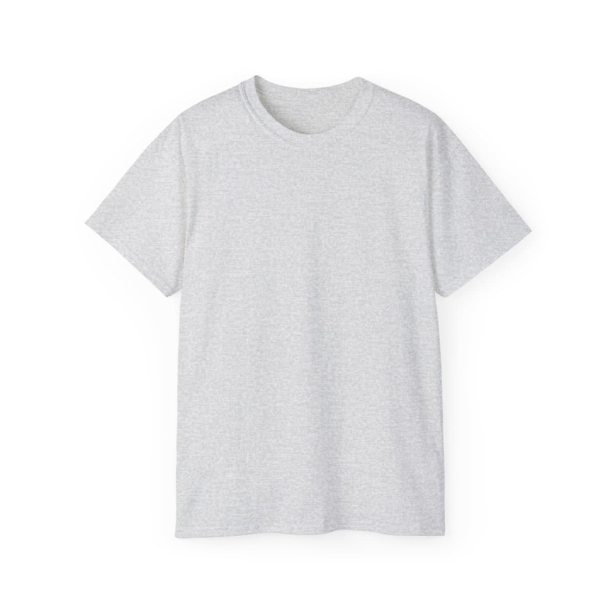 Plain ash unisex ultra cotton tee, front view