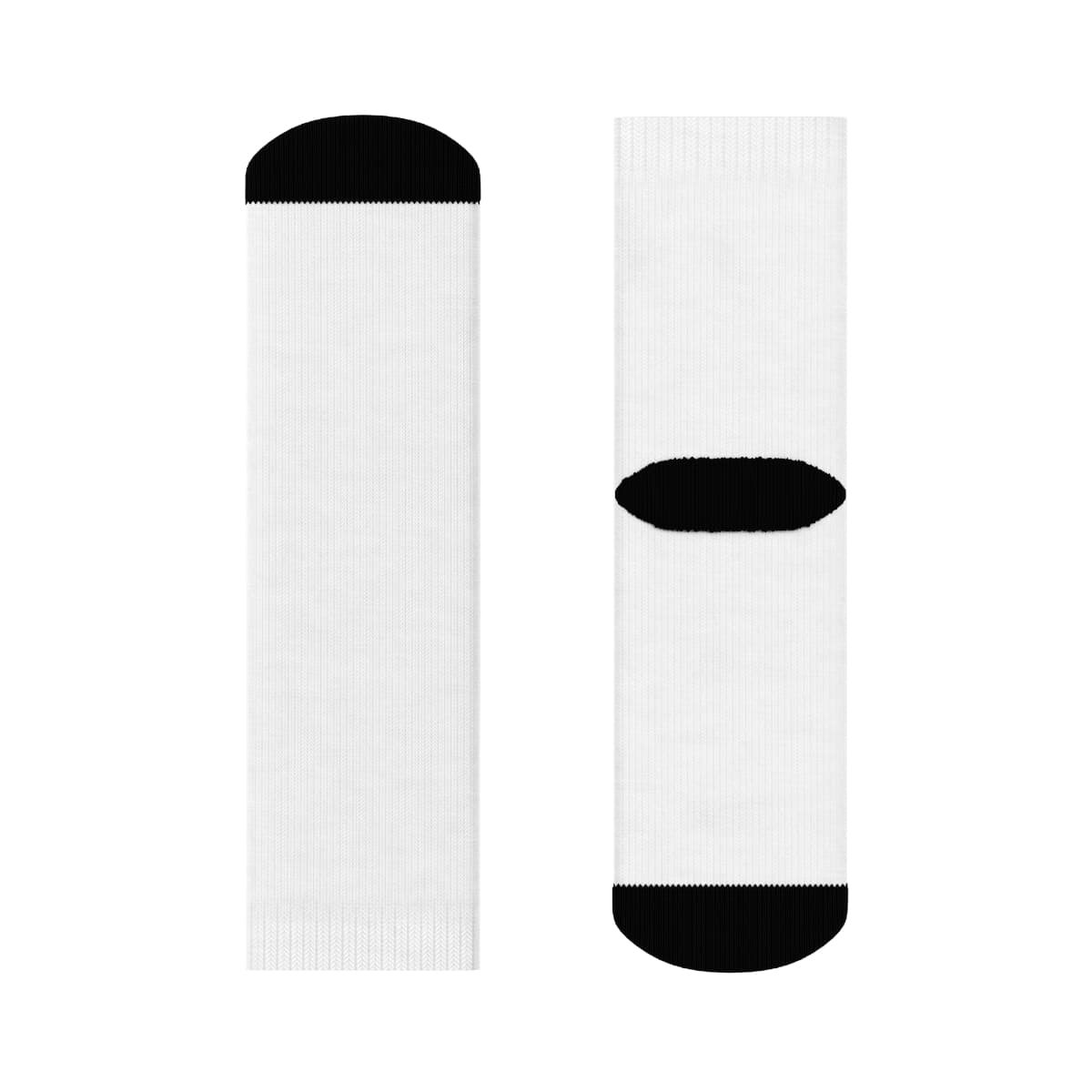 Plain crew socks, back view