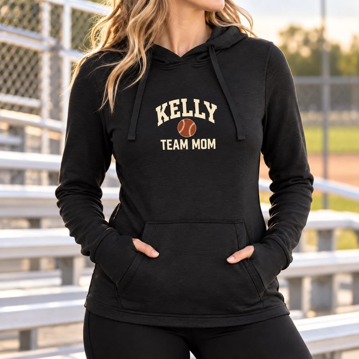 Custom Women's Tri-Blend Thumbhole Hoodie with Your Photo or Text