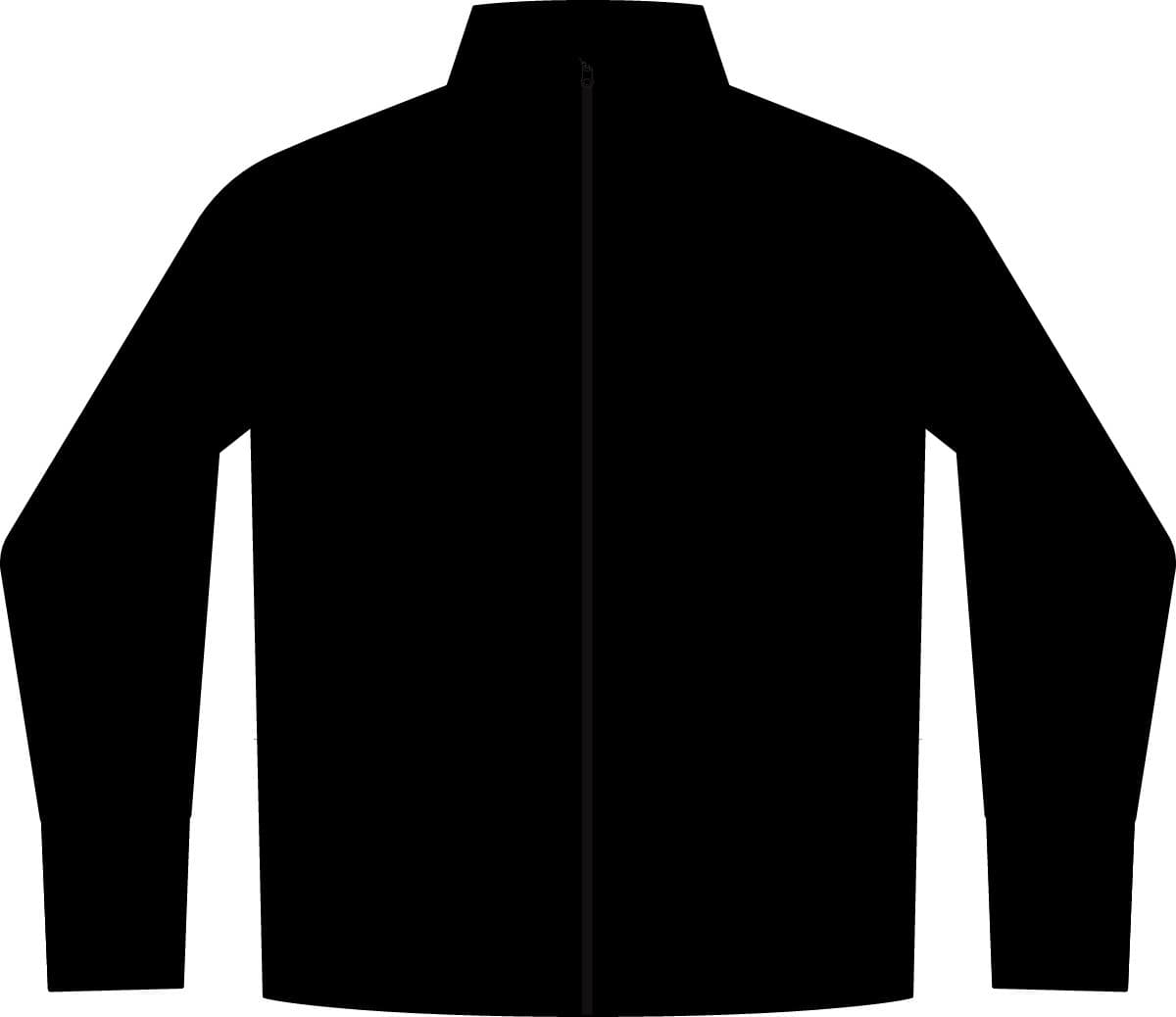 Plain black women's sport-wick flex fleece full-zip, front view