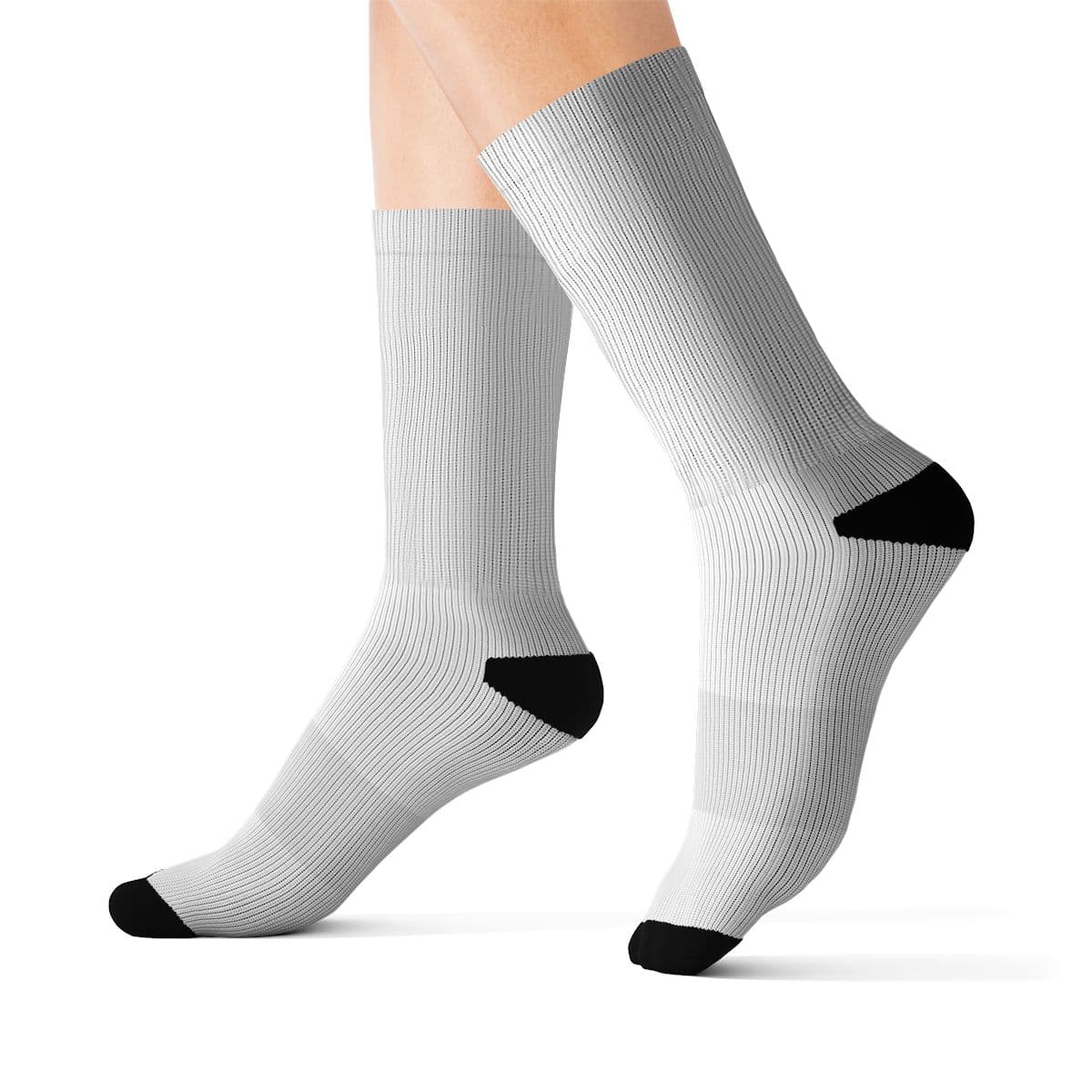 Plain sublimation socks, front view