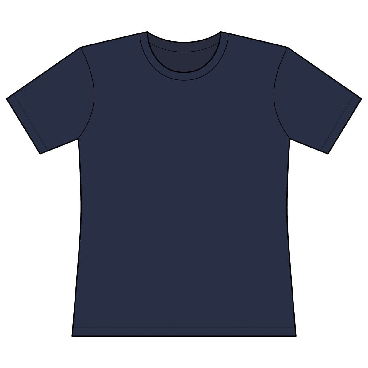Plain navy women's softstyle midweight tee, front view