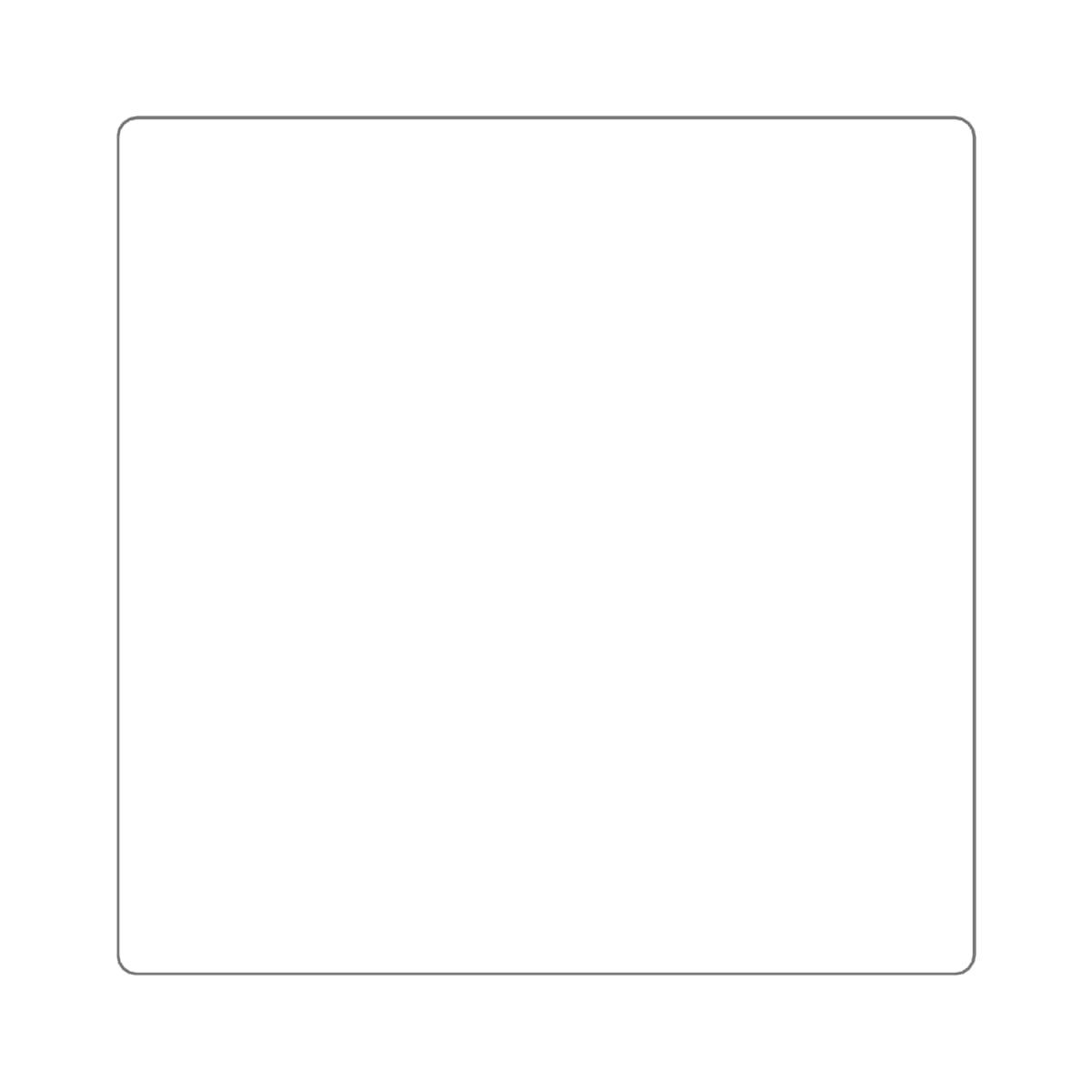 Plain square stickers, front view