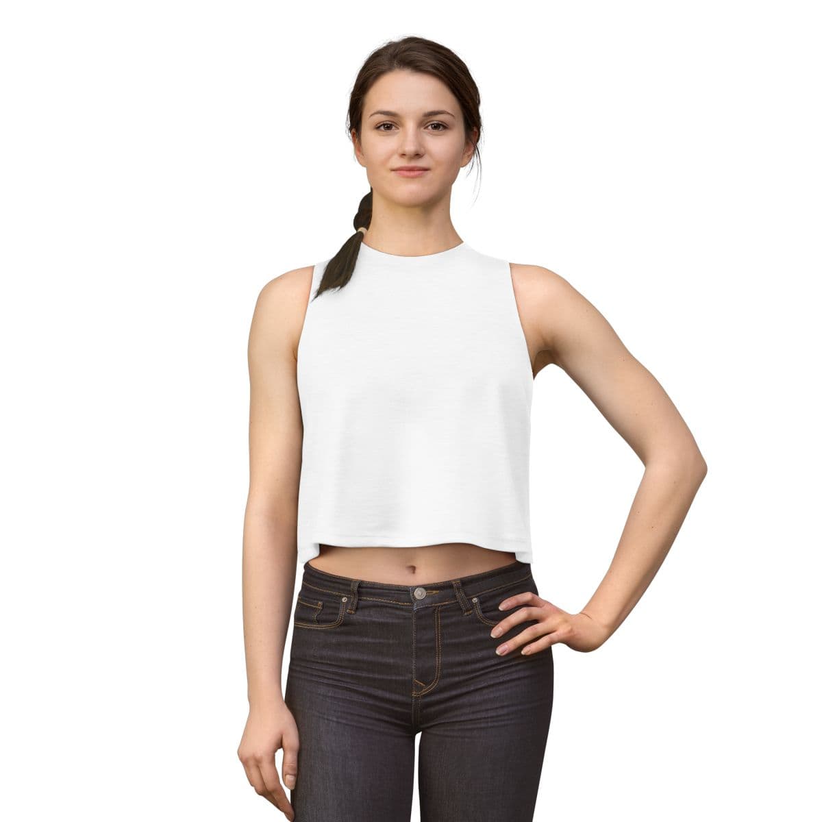 Custom Women's Relaxed Fit Crop Top with Your Photo or Text