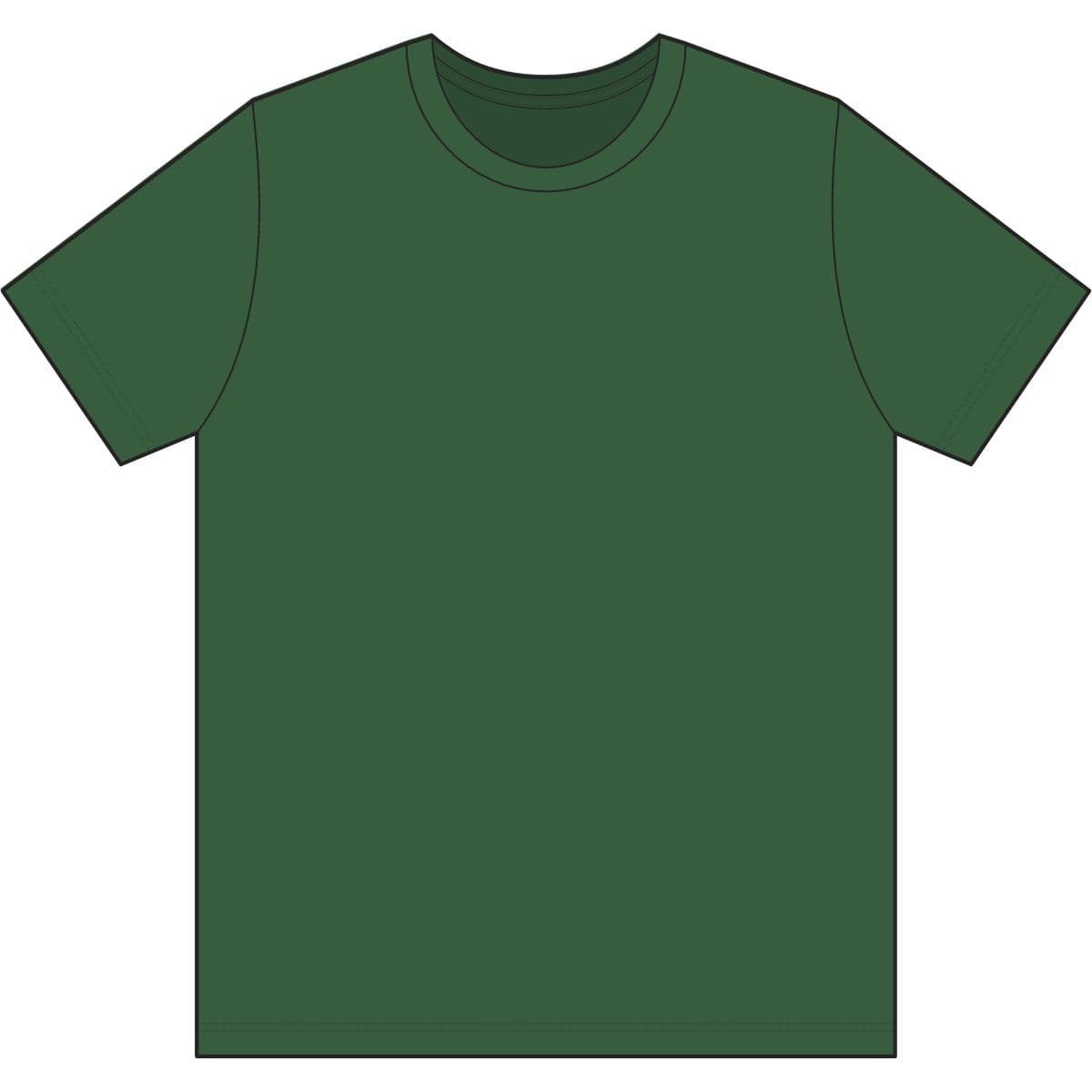 Plain forest green/ white competitor united crew, front view