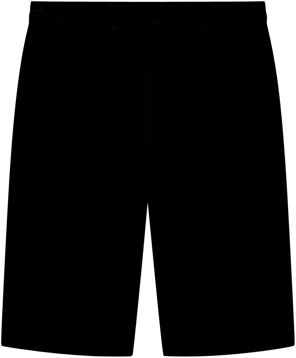 Plain black posicharge competitor short, front view