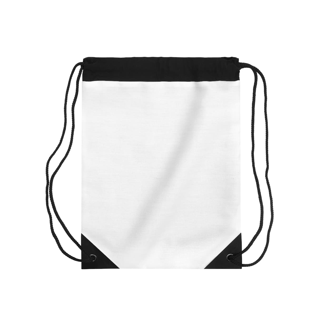 Plain drawstring bag, front view