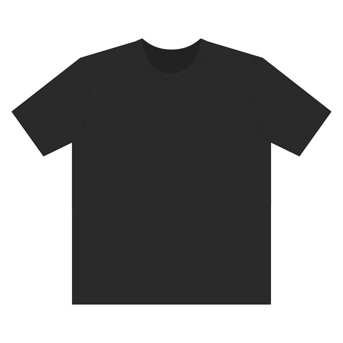 Plain black tall posicharge competitor tee, front view