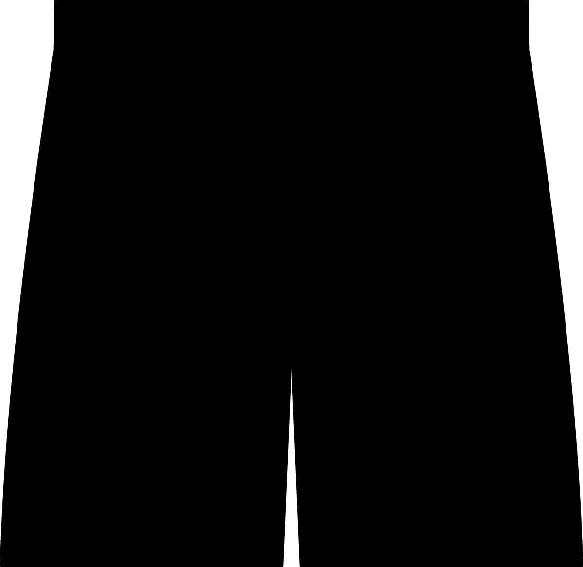 Plain black sprint 7' mesh short, front view