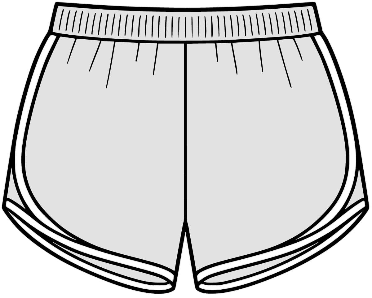 Plain black/ white/ black women's cadence short, front view