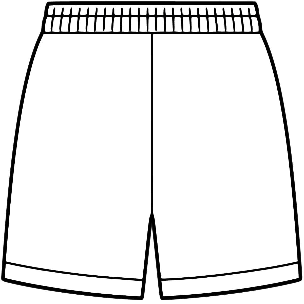 Plain black/ black women's club 5' short, front view