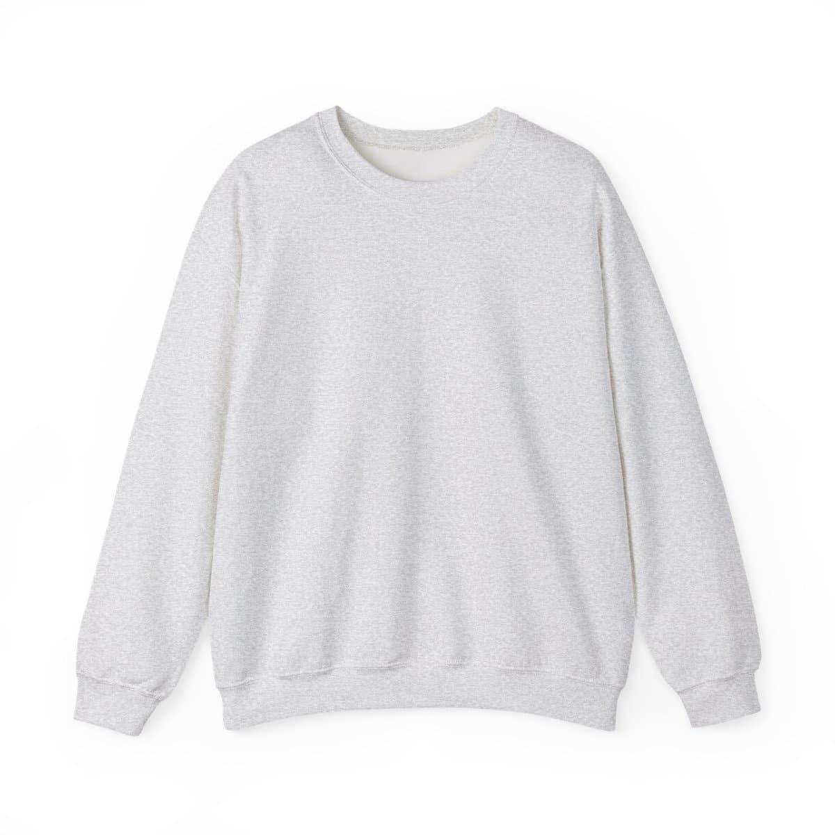 Plain ash unisex heavy blend™ crewneck sweatshirt, front view