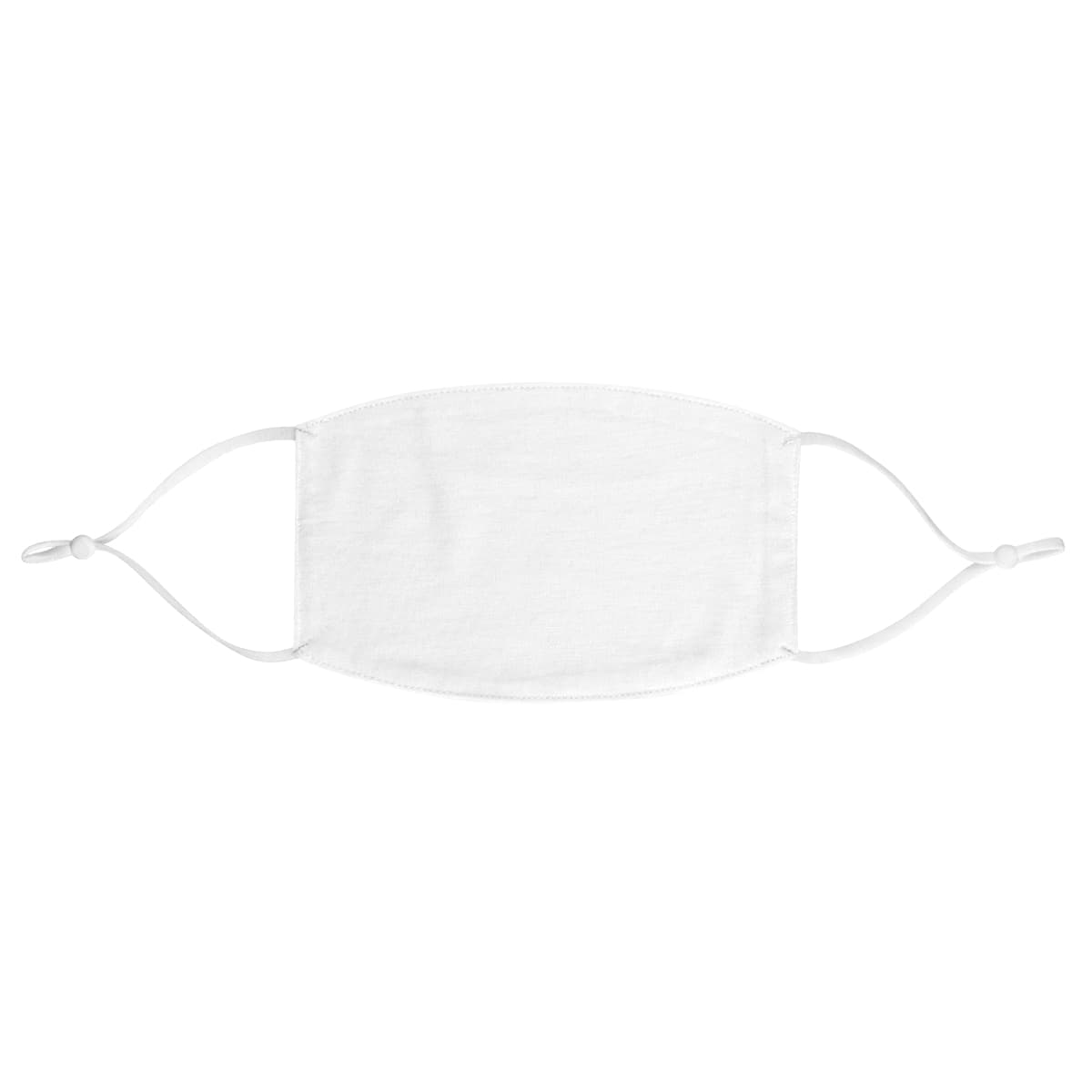 Plain fabric face mask, front view