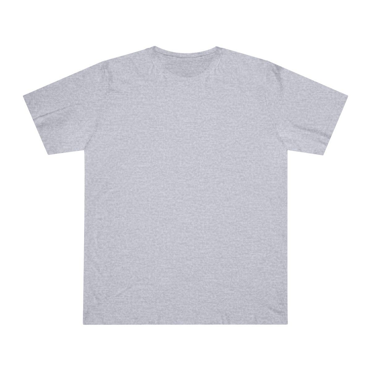 Plain heather grey unisex deluxe t-shirt, front view