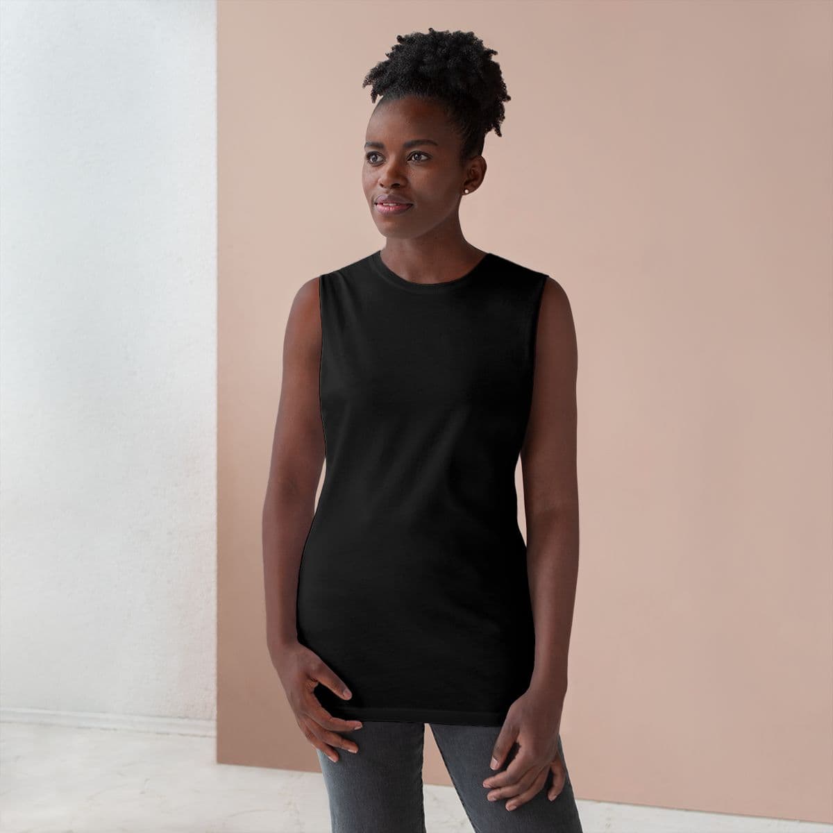 Custom Unisex Raw Armhole Cotton Tank Top with Your Photo or Text