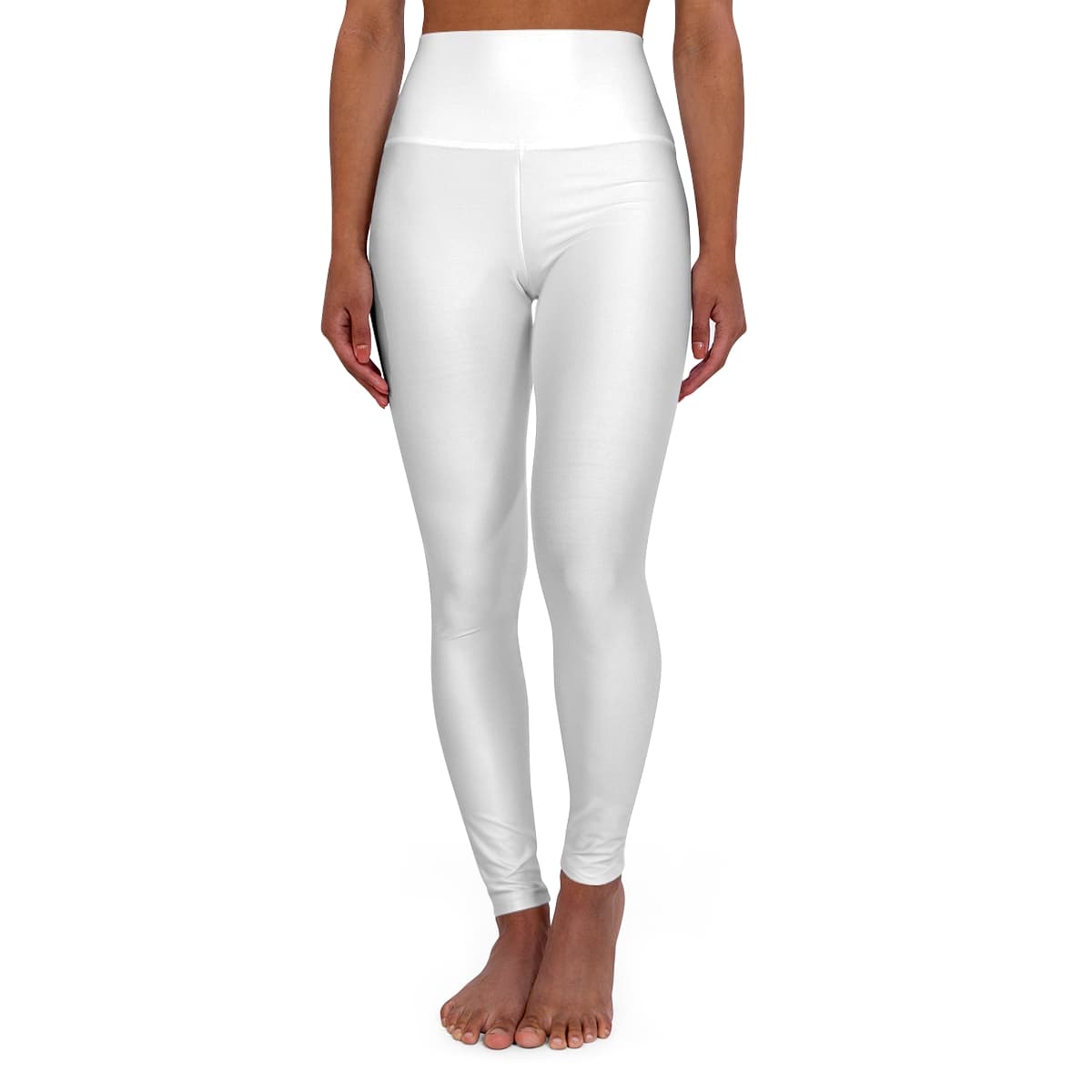 Plain high waisted yoga leggings (aop), front view