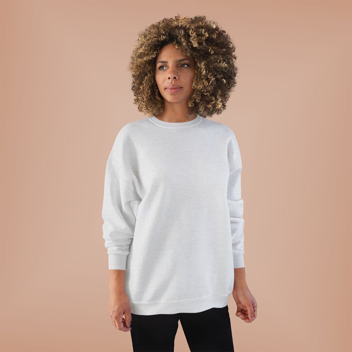 Custom Unisex Fleece-Lined Crewneck Sweatshirt with Your Photo or Text
