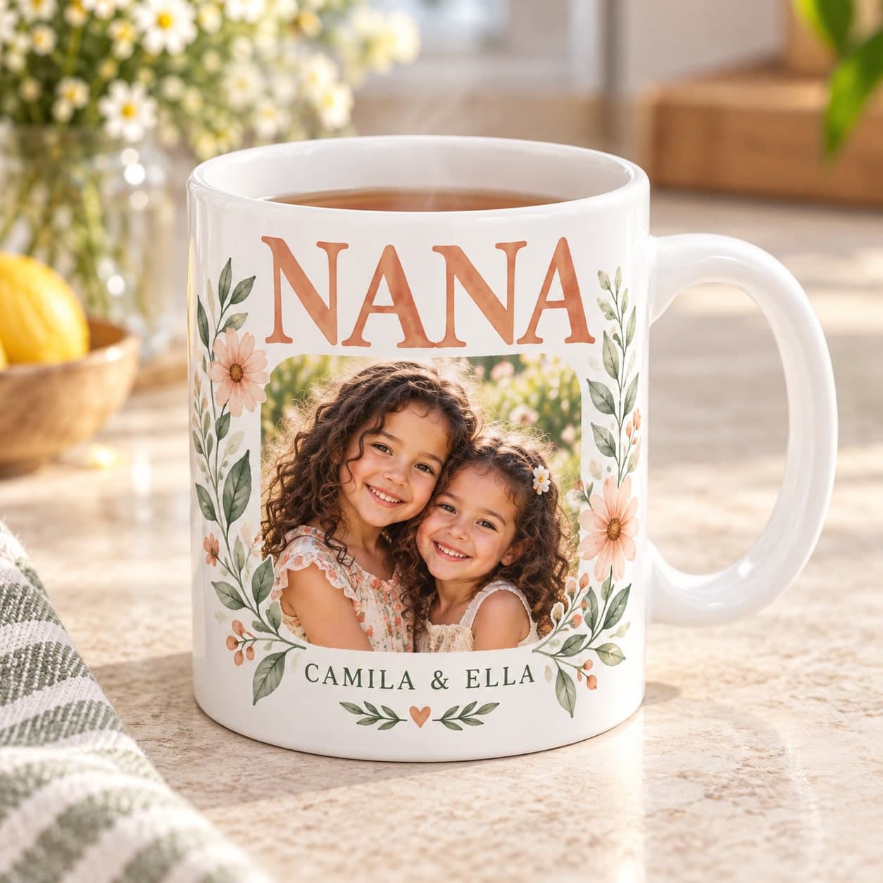 Custom 11 oz Microwave-Safe White Ceramic Mug with Your Photo or Text