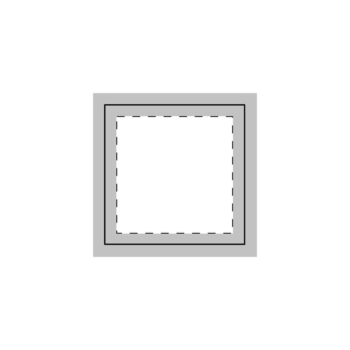 Plain throw pillow case, front view