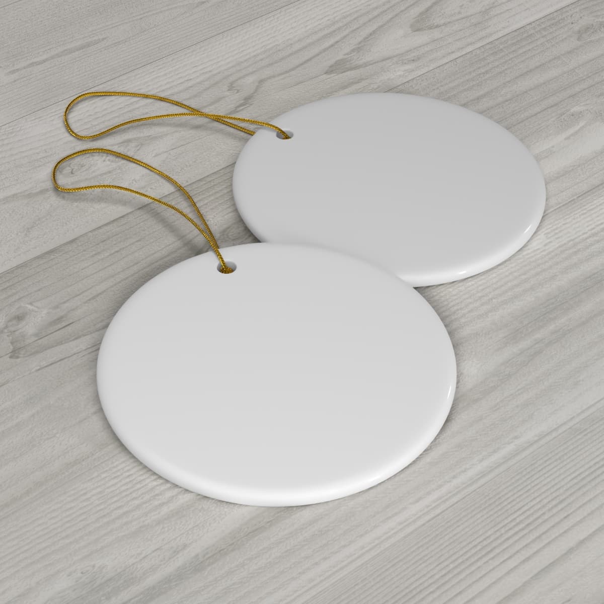 Custom Thick Porcelain Ornament with Your Photo or Text