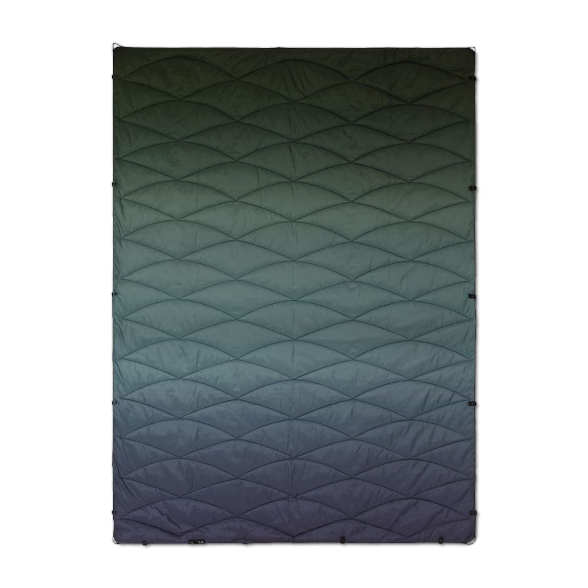 Plain arctic glow puffer blanket (embroidery), front view