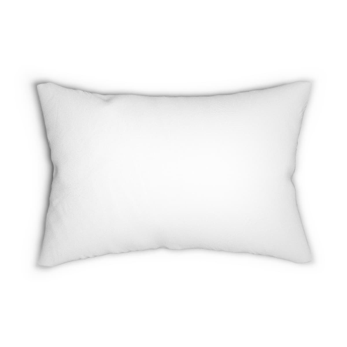 Plain spun polyester lumbar pillow, front view