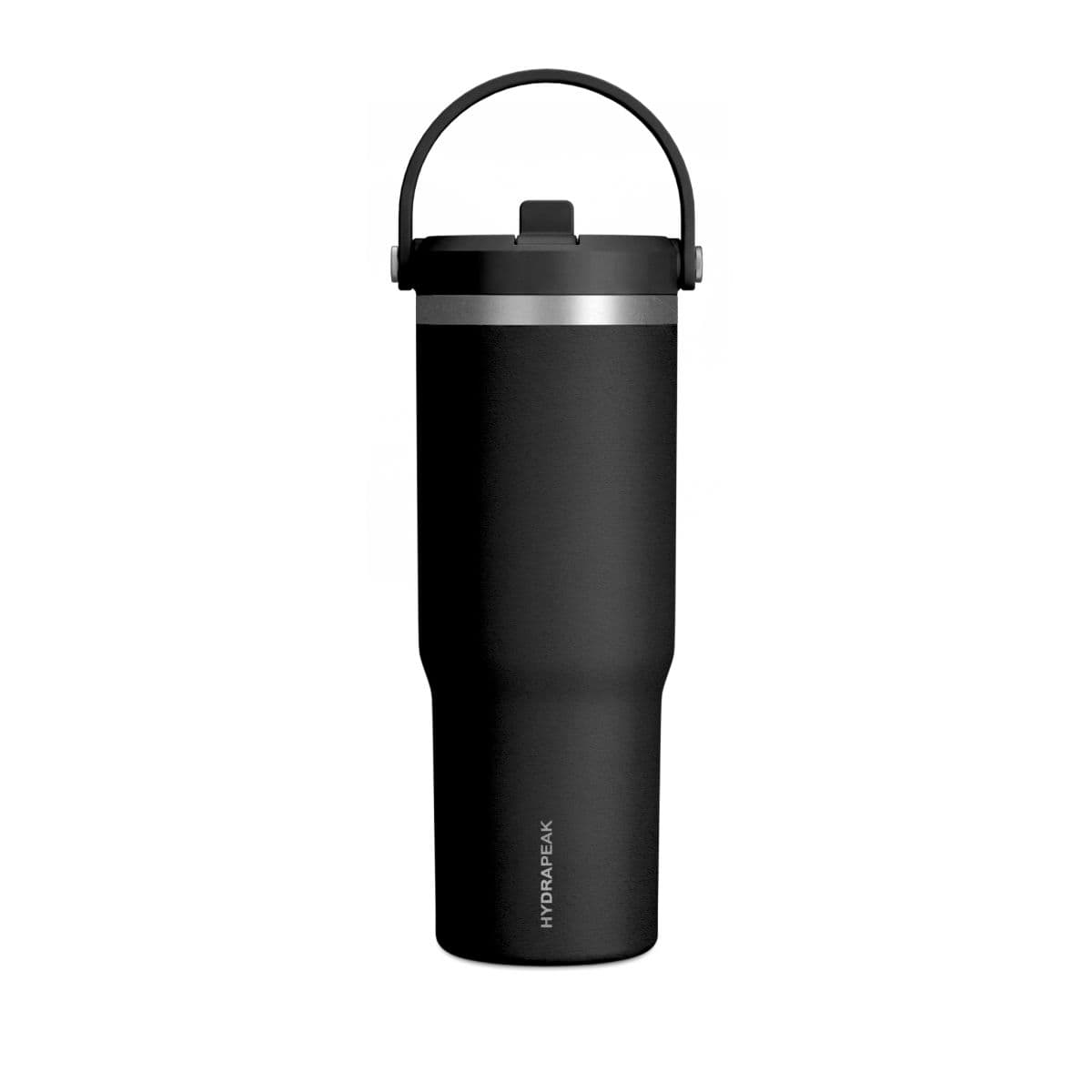 Plain black nomad tumbler 32oz, front view