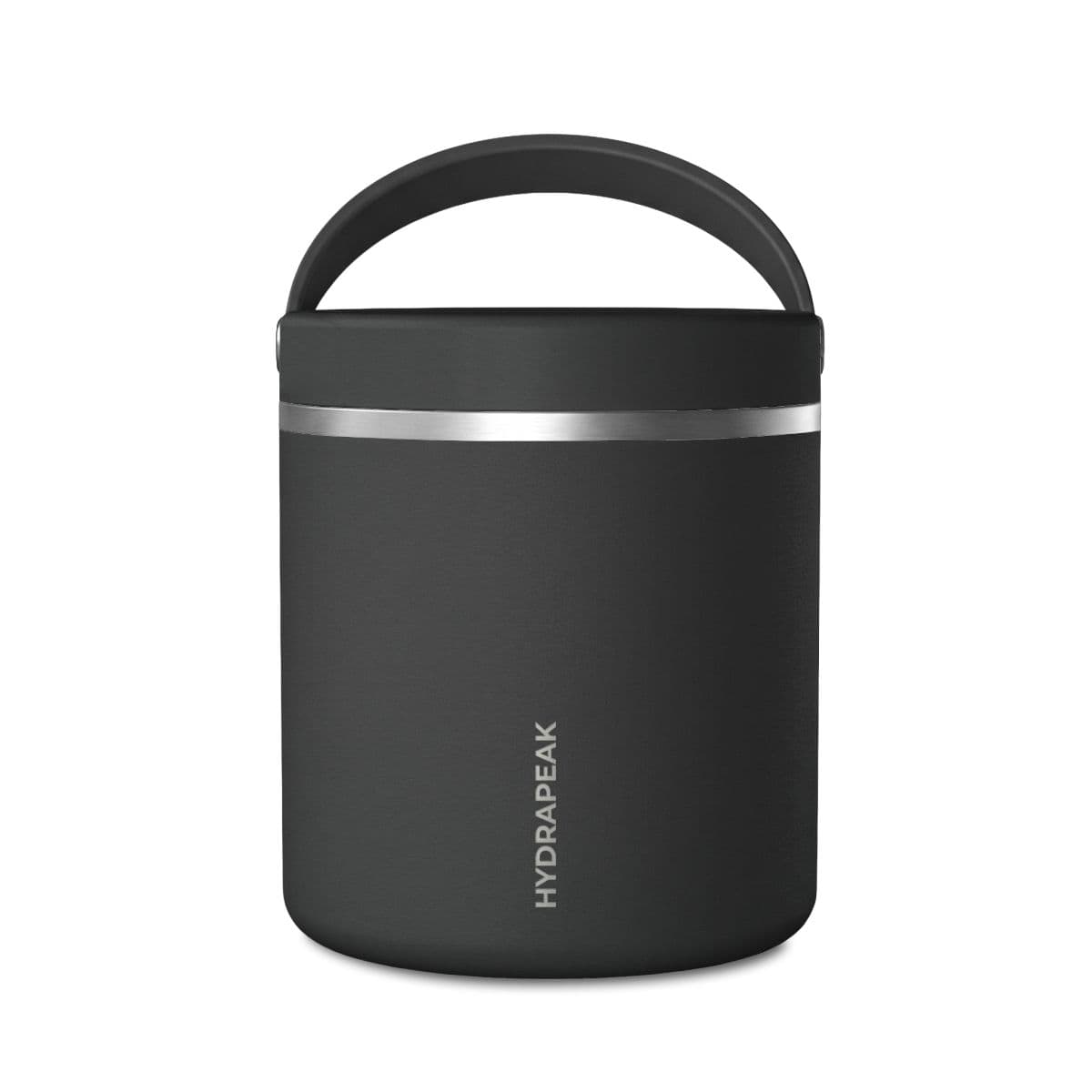 Plain black thermos food jar, 25oz, front view