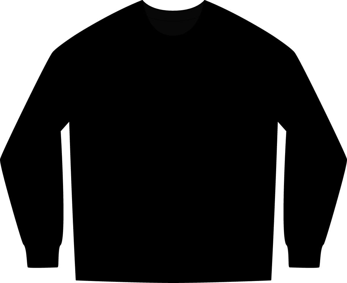 Plain black unisex relaxed fit sweatshirt, front view