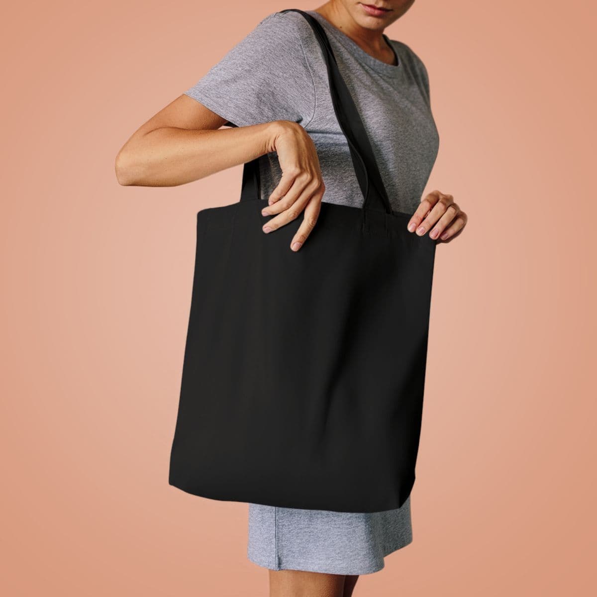 Custom Cotton Canvas Tote Bag with Your Photo or Text
