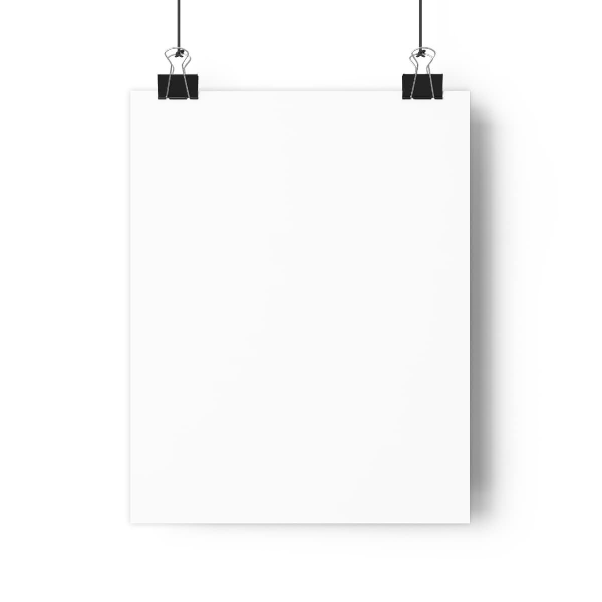 Plain paper poster, front view