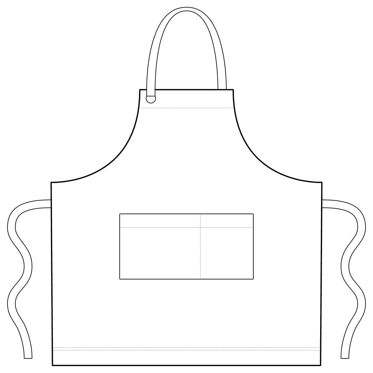 Signature Heavy Twill Bib Apron — White — front