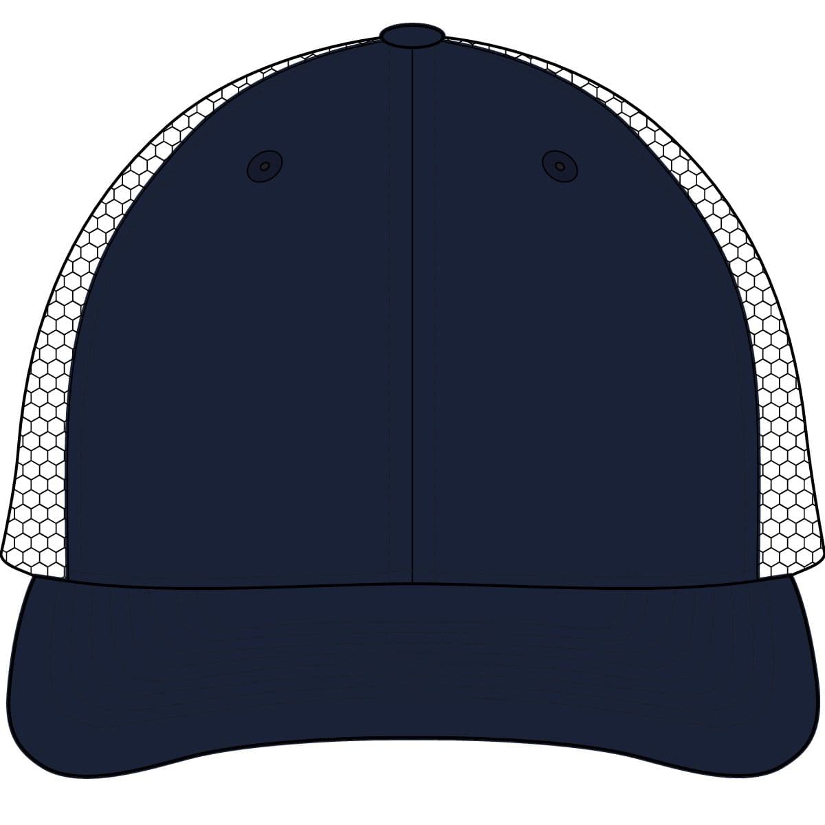Plain navy tactical trucker, front view