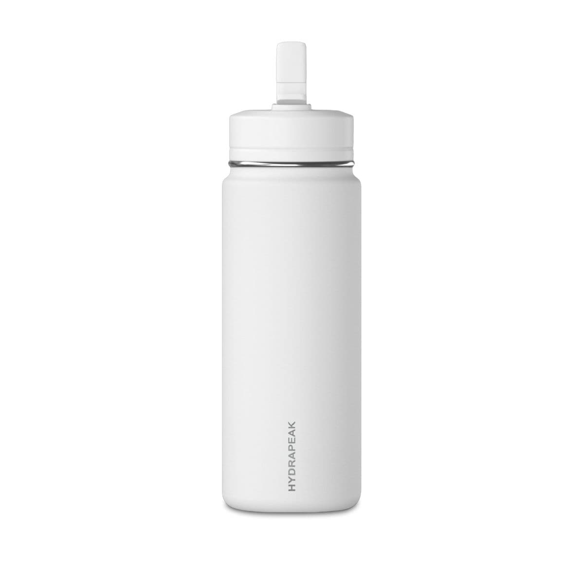 Plain white mini water bottle, 20oz, front view