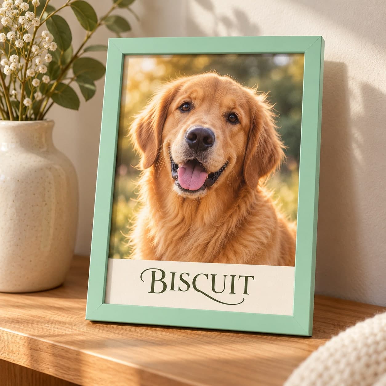 Custom Colored Pinewood Framed Poster with Your Photo or Text