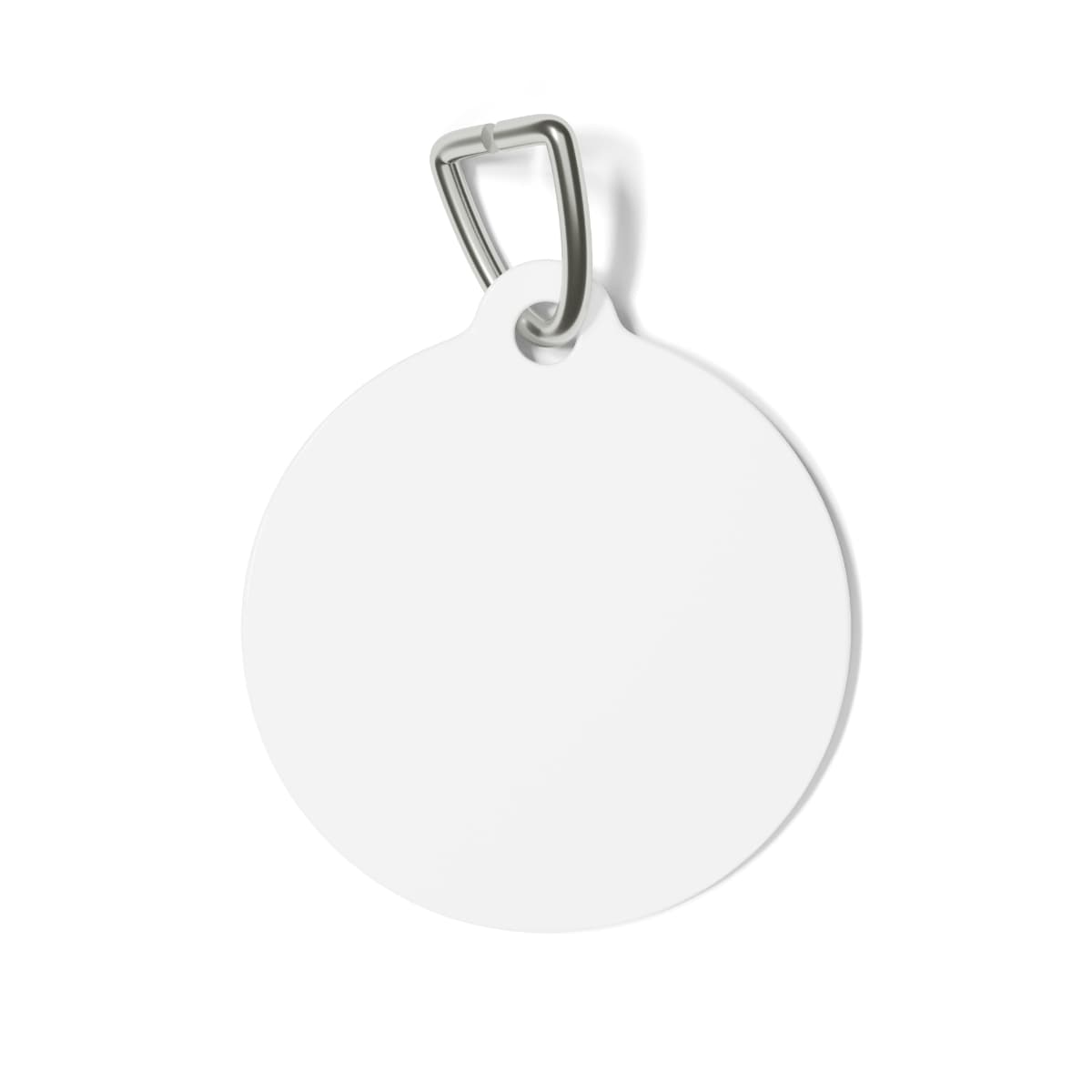 Plain pet tag, front view